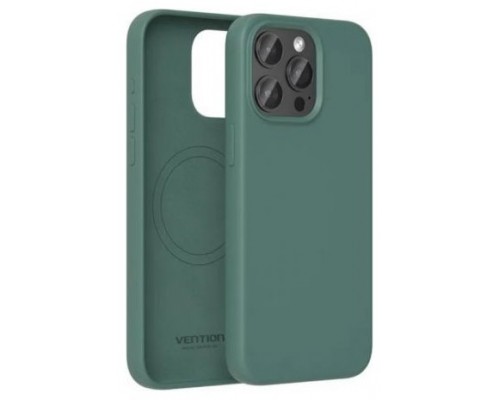FUNDA SILICONA MAGSAFE IPHONE 15 PRO MAX VERDE CIPR&Eacute;S VENTION