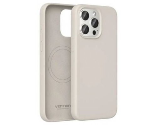 FUNDA SILICONA MAGSAFE IPHONE 15 PRO GRIS GRAVA VENTION