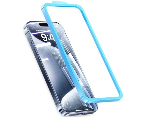 PROTECTOR PANTALLA CRISTAL TEMPLADO IPHONE 15 + HERRAMIENTA VENTION