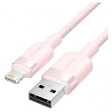 CABLE 2.0 USB A LIGHTNING TRENZADO 2 M ROSA VENTION-AA1 CABLE 2.0 USB A LIGHTNING TRENZADO 2 M ROSA VENTION