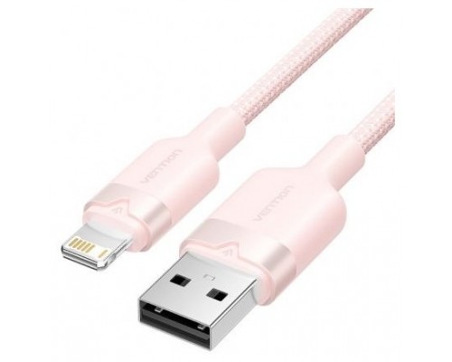 CABLE 2.0 USB A LIGHTNING TRENZADO 2 M ROSA VENTION-AA1 CABLE 2.0 USB A LIGHTNING TRENZADO 2 M ROSA VENTION