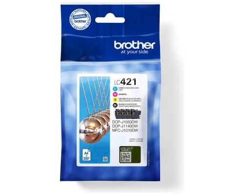 MULTIPACK 4 CARTUCHOS TINTA LC421 BK/C/M/Y BROTHER-AA8 MULTIPACK 4 CARTUCHOS TINTA LC421 BK/C/M/Y BROTHER