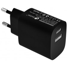 CARGADOR PARED/VIAJE USB-C/PD + USB-A 20W NEGRO LEOTEC-AA2 CARGADOR PARED/VIAJE USB-C/PD + USB-A 20W NEGRO LEOTEC