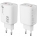 CARGADOR PARED/VIAJE ULTRA SLIM 2xUSB-C/PD + USB-A 65W BLANCO LEOTEC