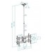 SOPORTE TECHO 2 PANTALLAS 43""-86"" GIRO/INCLINABLE XL NEGRO TOOQ