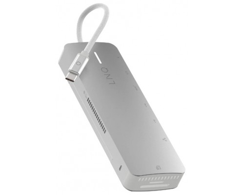 HUB 9 PUERTOS SSD PRO USB-C 140W GRIS LINQ