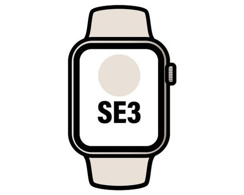 APPLE WATCH SE 3 CAJA ALUMINIO CELL 44mm CORREA DEPORTIVA BLANCA S/M