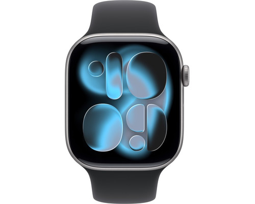 APPLE WATCH SERIES 11 CAJA GRIS ESPACIAL GPS 46mm CORREA NEGRA S/M