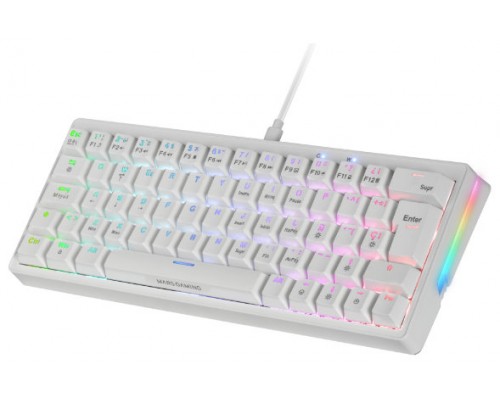 TECLADO MECANICO MKMINIPRO SWITCH BROWN RGB BLANCO MARS GAMING-AA7 TECLADO MECANICO MKMINIPRO SWITCH BROWN RGB BLANCO MARS GAMING