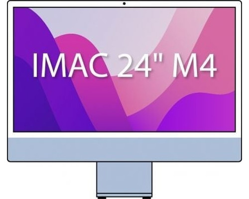 iMAC APPLE 24"" RETINA 4.5K M4 8CORE+GPU 8CORE 16GB 256GB BLUE