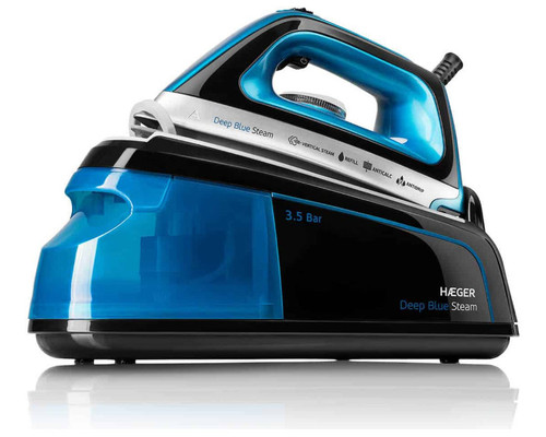 CENTRO DE PLANCHADO BLUE STEAM 2.200W NEGRO/AZUL HAEGER-AA18 CENTRO DE PLANCHADO BLUE STEAM 2.200W NEGRO/AZUL HAEGER