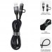 CABLE TOP 4 EN 1 60W USB-A/2xUSB-C/LIGHTNING 1 M NEGRO SUBBLIM