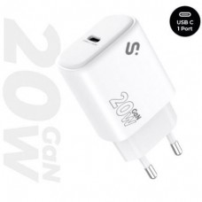 CARGADOR PARED/VIAJE USB-C GaN 20W PD BLANCO SUBBLIM