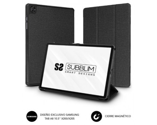 FUNDA TABLET SAMSUNG TAB A8 10.5"" X200/X205 NEGRO SUBBLIM-AA2 FUNDA TABLET SAMSUNG TAB A8 10.5"" X200/X205 NEGRO SUBBLIM