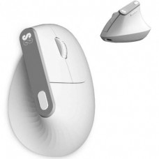RATON OPTICO DUAL NATURE VERTICAL ERGO DUAL BATERIA BLANCO SUBBLIM
