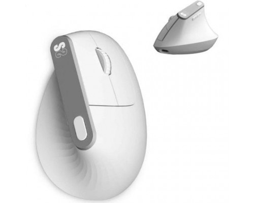 RATON OPTICO DUAL NATURE VERTICAL ERGO DUAL BATERIA BLANCO SUBBLIM