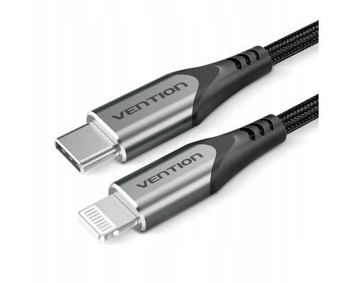 CABLE 2.0 USB-C A LIGHTNING 1 M GRIS VENTION