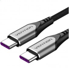CABLE USB-C A USB-C 2.0 5A 100W 1.5 M GRIS VENTION