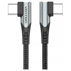 CABLE USB-C/M A USB-C/M ANGULO RECTO 0.50 M 100W GRIS VENTION-AA2 CABLE USB-C/M A USB-C/M ANGULO RECTO 0.50 M 100W GRIS VENTION