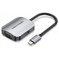 ADAPTADOR CONVERSOR USB-C A VGA/H 0.15 M PLATA VENTION-AA5 ADAPTADOR CONVERSOR USB-C A VGA/H 0.15 M PLATA VENTION