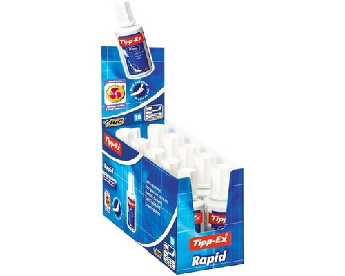 CORRECTOR ESCRITURA TIPPEX BIC RAP B10 20ML 10U