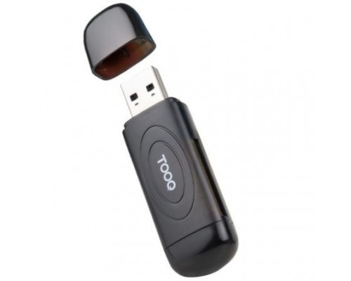 LECTOR TARJETAS USB 3.0 2 EN 1 NEGRO TOOQ