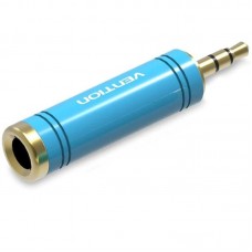 ADAPTADOR AUDIO JACK 6.5/H JACK 3.5/M AZUL VENTION