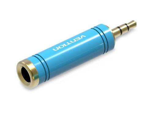 ADAPTADOR AUDIO JACK 6.5/H JACK 3.5/M AZUL VENTION