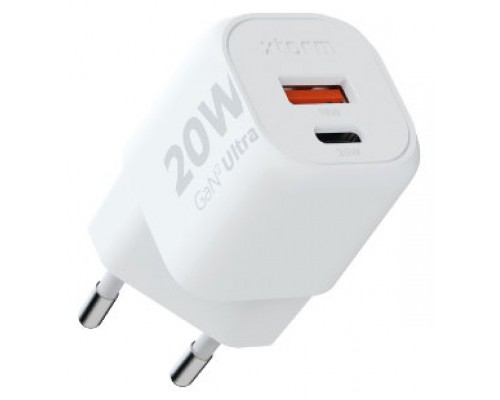 CARGADOR USB DE VIAJE/PARED 20W GAN2 ULTRA WALL TYPE-C/USB 3.0 BLANCO XTORM-AA3 CARGADOR USB DE VIAJE/PARED 20W GAN2 ULTRA WALL TYPE-C/USB 3.0 BLANCO XTORM