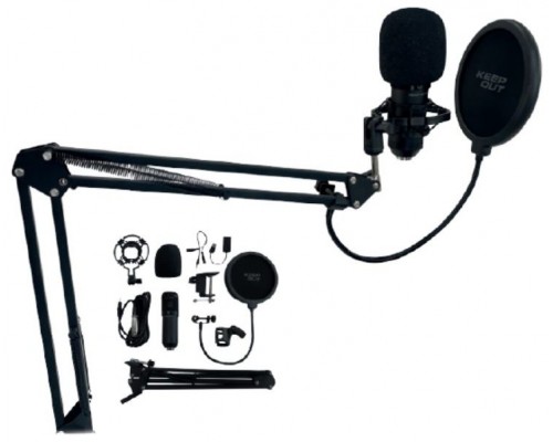 MICROFONO XLR PRO KIT NEGRO KEEPOUT-AA7 MICROFONO XLR PRO KIT NEGRO KEEPOUT